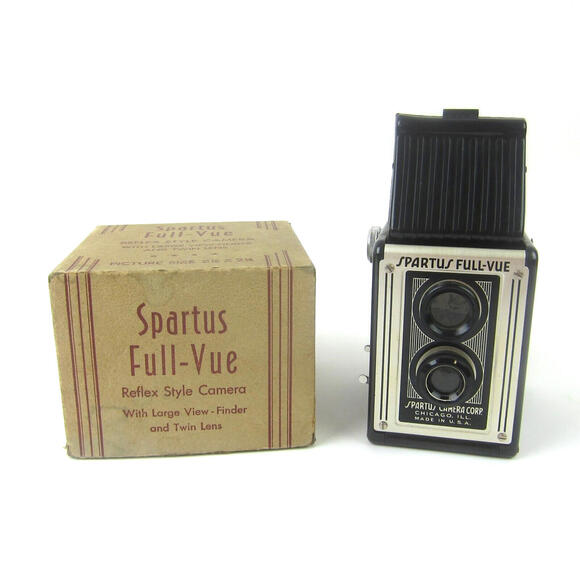 Vintage Camera Spartus Full-Vue Reflex Twin Lens with Box & Instruction Manual